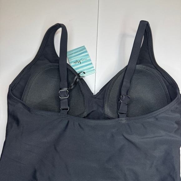 Pour Moi Sahara Crochet Waist Control Swimsuit Black Size Small NWT - Picture 4 of 10